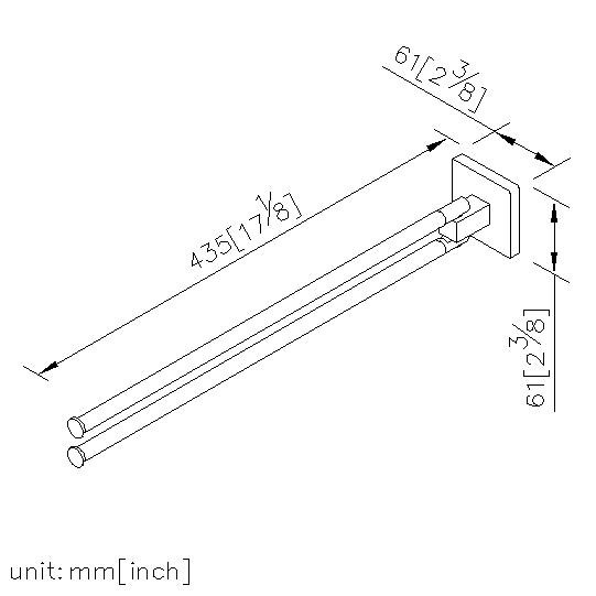 Swivel Double Towel Bar thumbnail 2