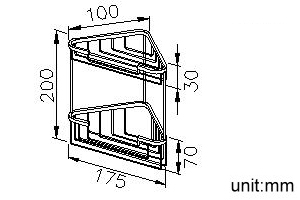 Double Corner Basket thumbnail 2