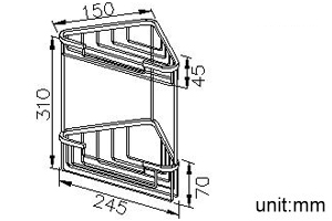 Double Corner Basket thumbnail 2