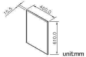 Mirror with Aluminum Frame 610*460mm thumbnail 2