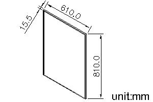 Mirror with Aluminum Frame 810*610mm thumbnail 2