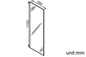 Mirror 1100x380mm thumbnail 2