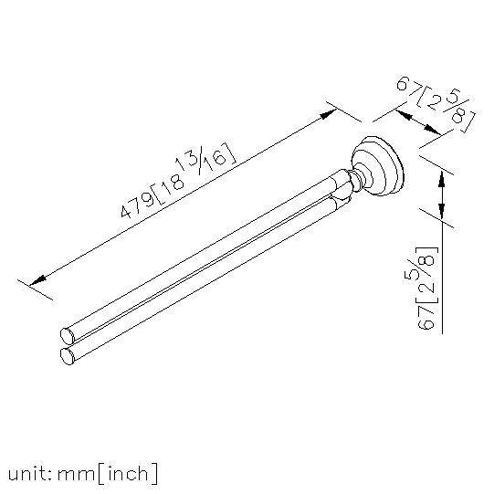 Swivel Double Towel Bar thumbnail 2