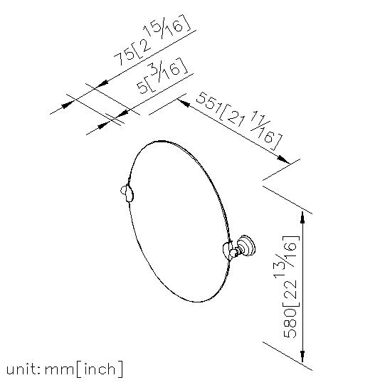 Swivel Mirror (H)580mm*(W)450mm thumbnail 2