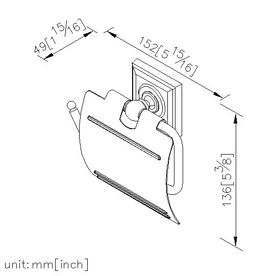 Toilet Tissue Holder W/Lid thumbnail 2