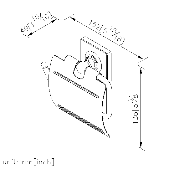 Toilet Tissue Holder W/Lid thumbnail 2