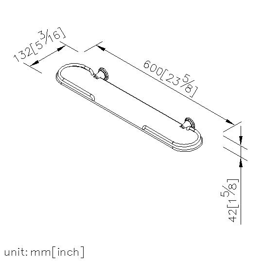 Shelf W/ Rail (600mm) thumbnail 2