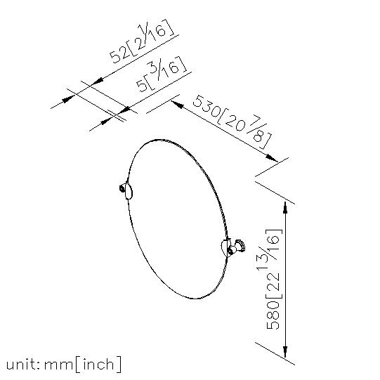 Swivel Mirror (H)580mm*(W)450mm thumbnail 2