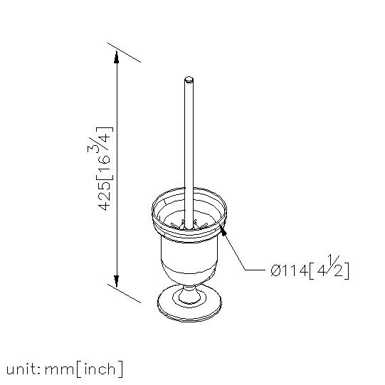 Freestanding Toilet Brush Holder thumbnail 2