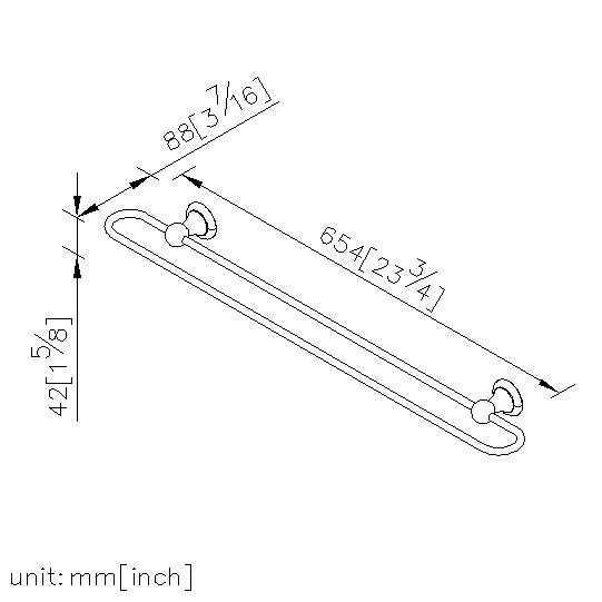 Double Towel Bar (600mm) thumbnail 2