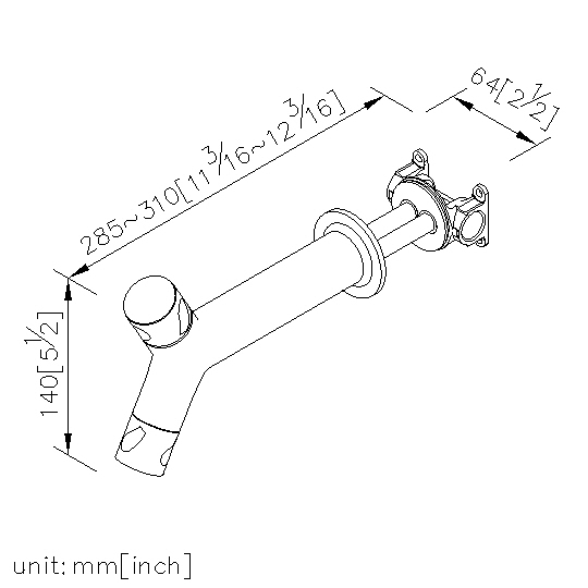 Single Handle Built-In Basin Faucet thumbnail 2