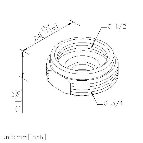 Connector G1/2(F)xG3/4(M) thumbnail 2