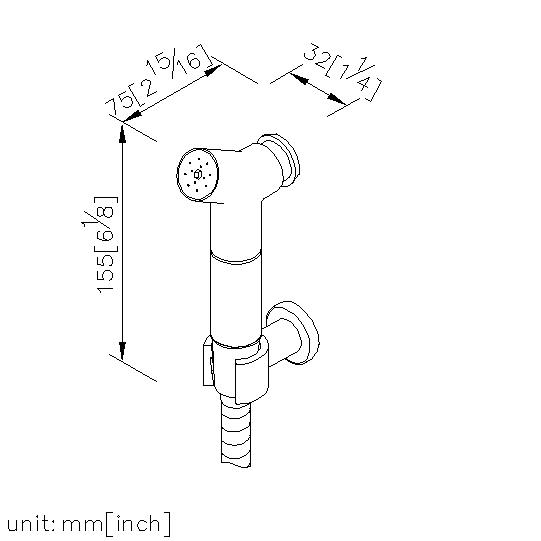 Sprayer W/Hose & Wall Bracket (Brass) thumbnail 2