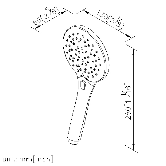 Hand Shower (Plastic)(Four Sprays)(Black) thumbnail 2