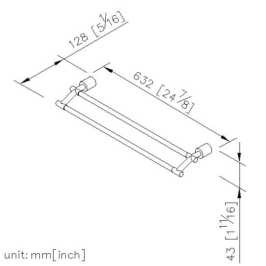 Double Towel Bar (600mm) thumbnail 2