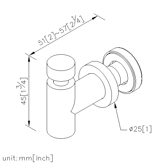 Through-Glass Single Robe Hook thumbnail 2