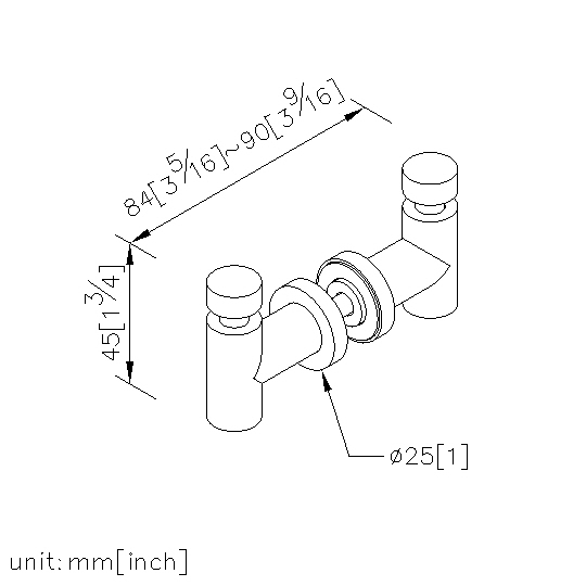 Through-Glass Double Robe Hook thumbnail 2