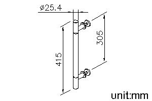 Door Handle (C/C 305MM)(Antimicrobial Copper) thumbnail 2