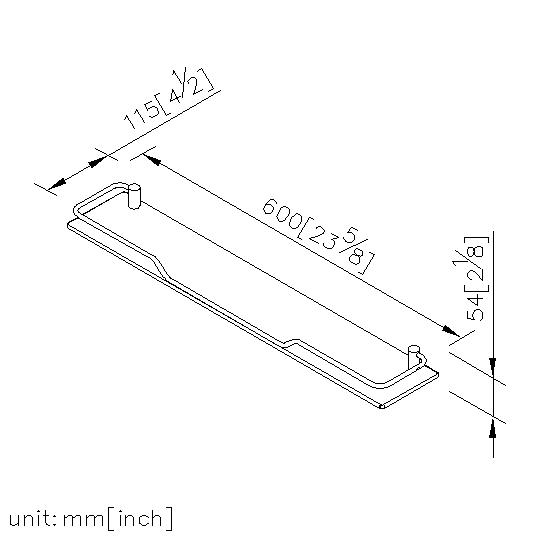 Shelf W/Rail (600mm) thumbnail 2