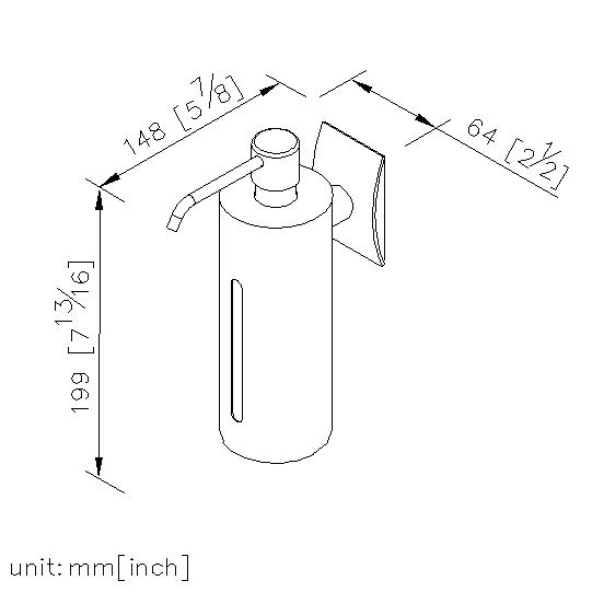 Wall-Mounted Soap Dispenser W/Front Window Slot thumbnail 2