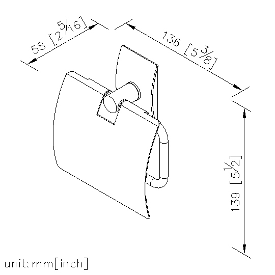 Toilet Tissue Holder W/Lid thumbnail 2