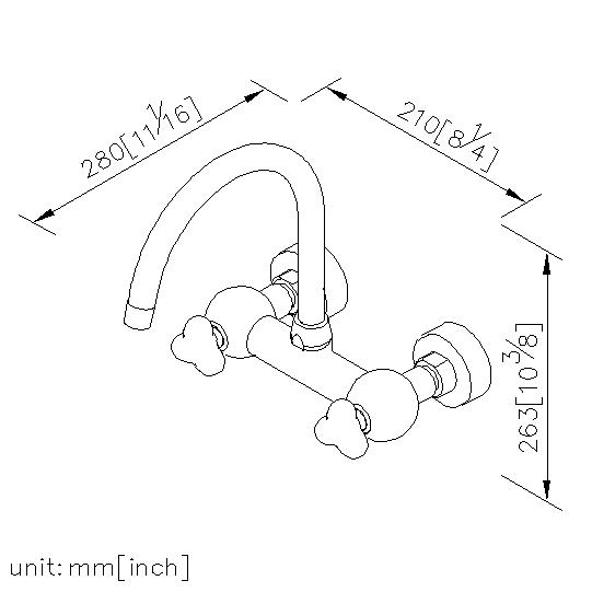 Wall-Mounted Kitchen Faucet thumbnail 2