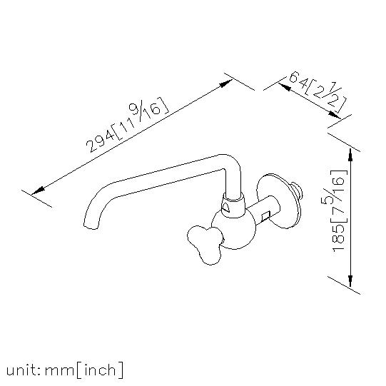 Kitchen Faucet (Wall-Mounted/Cold Only) thumbnail 2