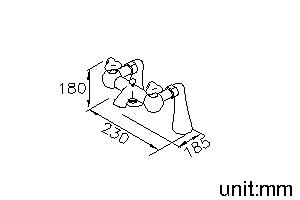Rim-Mounted Bath/Shower Mixer Body thumbnail 2