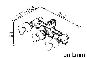 Three-Handle Valve (Showerhead/Hand Shower/Bathtub) thumbnail 2