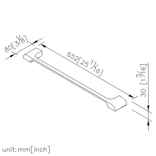 Towel Bar (600mm)(Black Coating) thumbnail 2