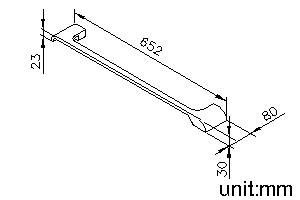 Towel Bar (600mm)(Black Coating) thumbnail 2