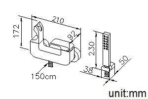 Shower Mixer W/Bracket & Hand Shower & Hose thumbnail 2