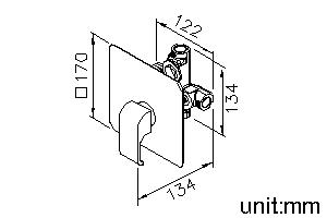 Concealed Mixer Valve W/Check Valve W/ Inlet Stop Version thumbnail 2