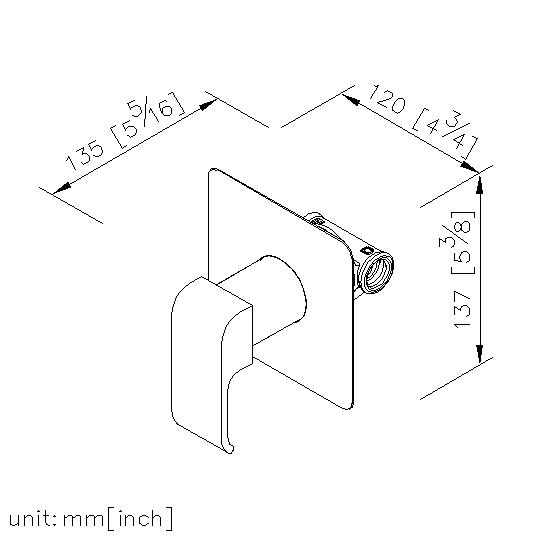 Single-Handle Concealed Valve (Downward Outlet) thumbnail 2