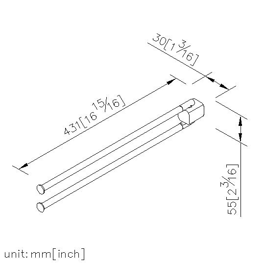 Swivel Double Towel Bar thumbnail 2