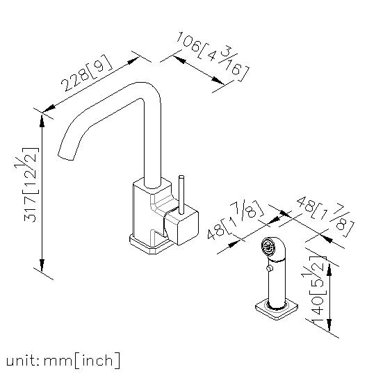 Kitchen Faucet W/Sprayer thumbnail 2