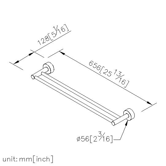Double Towel Bar (600mm) thumbnail 2