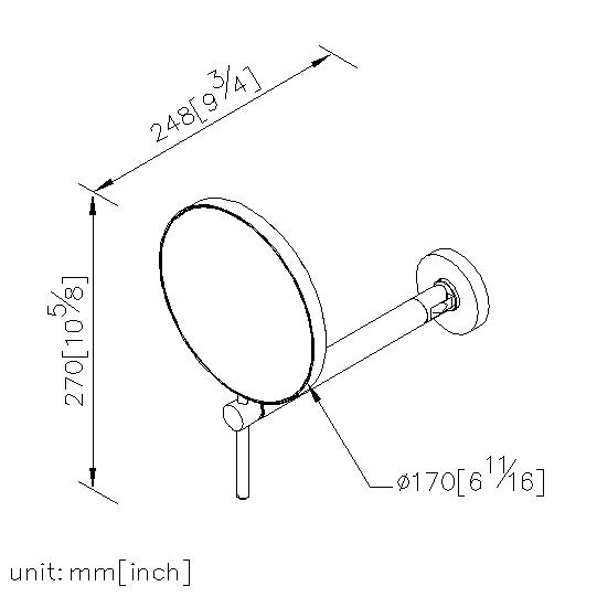 2.5X Magnifying Mirror W/Adjustable Arm thumbnail 2