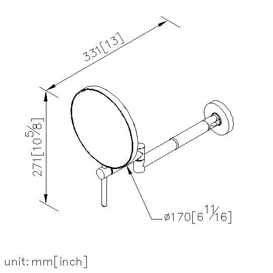 2.5X Magnifying Mirror W/Adjustable Arms thumbnail 2