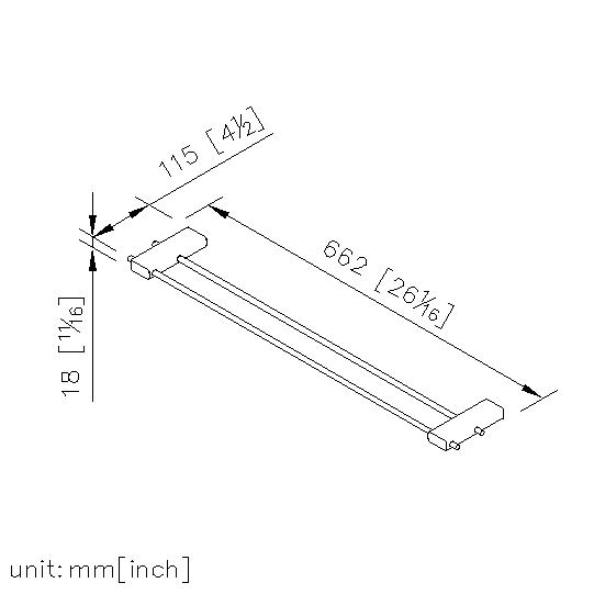 Double Towel Bar (600mm) thumbnail 2
