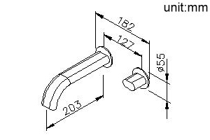 Singe-Handle Wall-Mounted Basin Faucet (Cold only) thumbnail 2