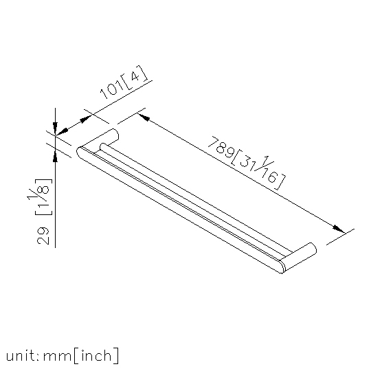 Double Towel Bar (760mm) thumbnail 2