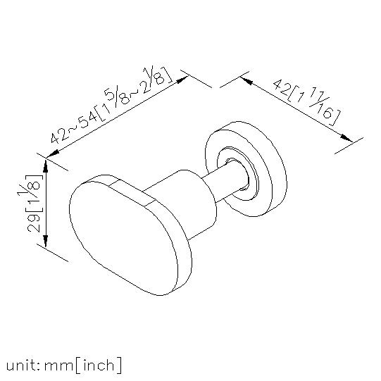Through-Glass Single Robe Hook thumbnail 2