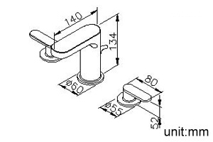 Two-Handle Basin Faucet W/ Lift Rod thumbnail 2