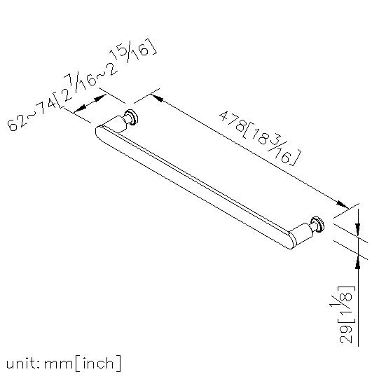 Glass Door Handle((C/C 450MM) thumbnail 2