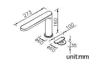 Single-Handle Bathtub Faucet W/Swivel Spout thumbnail 2