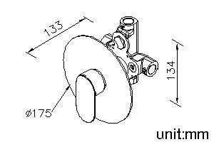 Concealed Mixer Valve W/Check Valve W/O Inlet Stop Version thumbnail 2