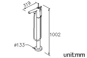 Floor-Mounted Bath Mixer thumbnail 2