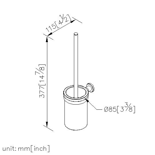 Toilet Brush Holder (Wall-Mounted) thumbnail 2