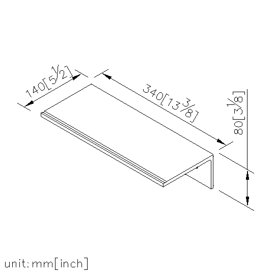 Aluminum Shelf 340*140*80mm thumbnail 2
